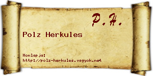 Polz Herkules névjegykártya
